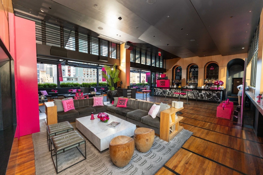Miss Dior branded lounge and event space