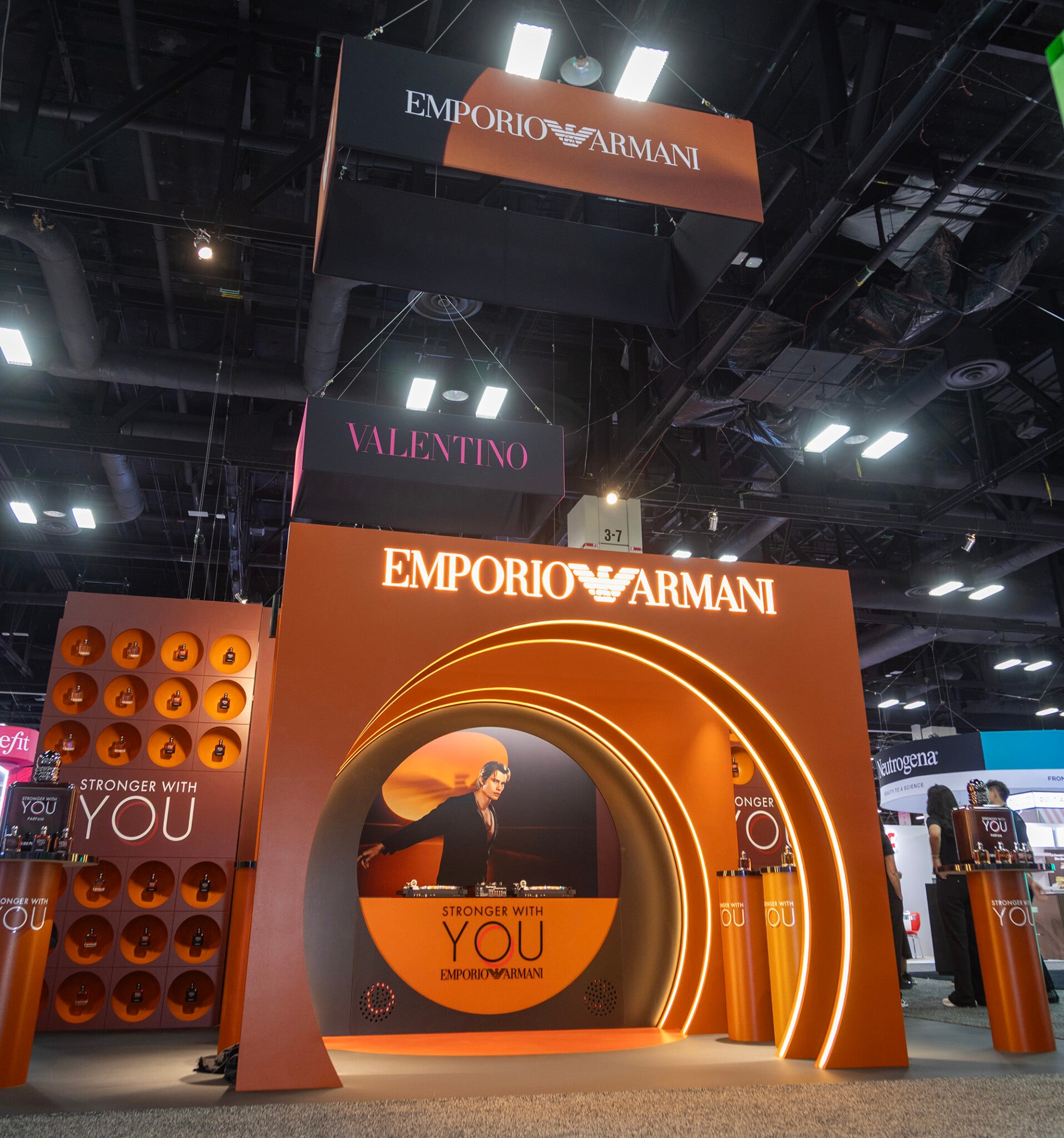 Emporio Armani fragrance exhibition booth