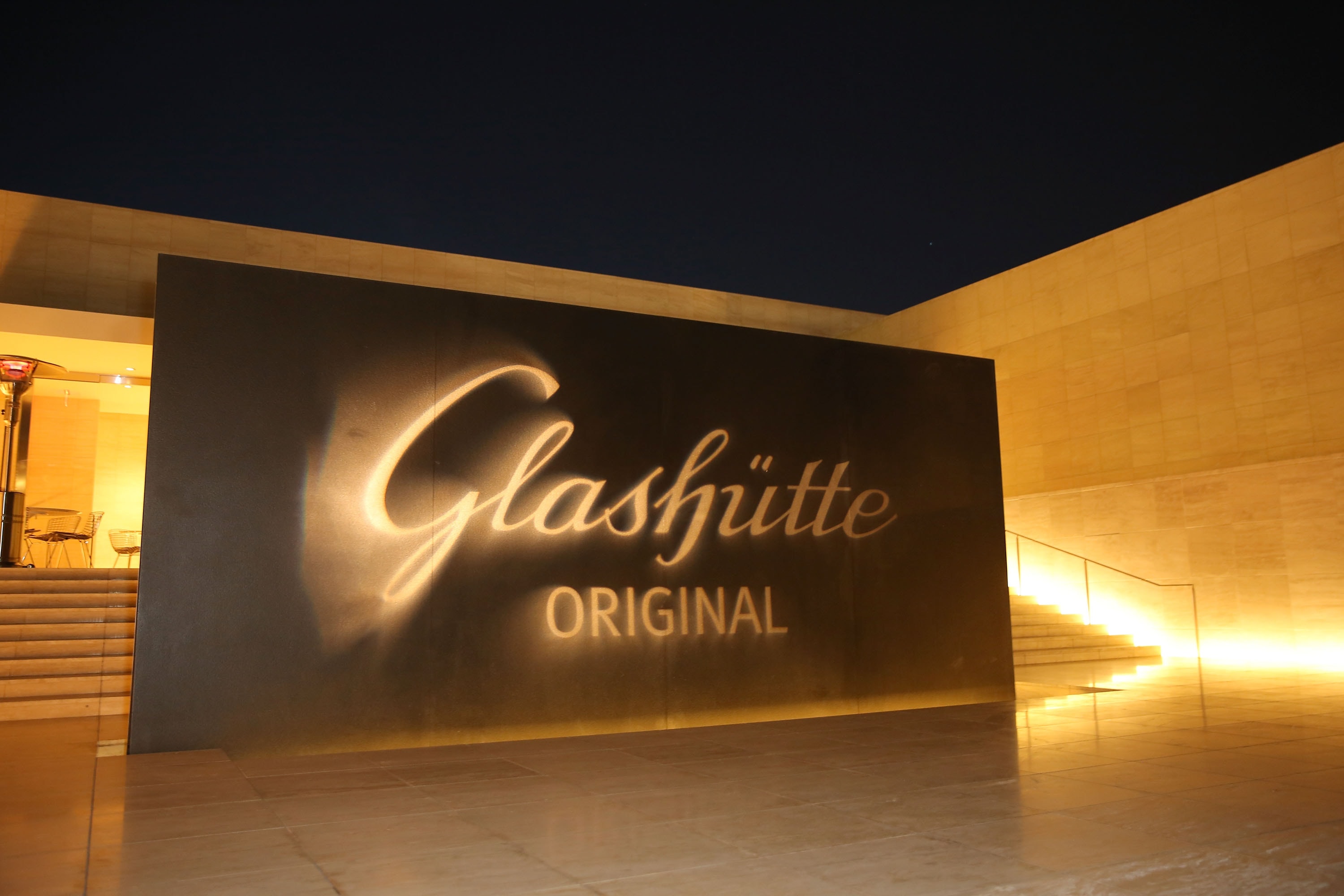 Illuminated luxury event entrance
