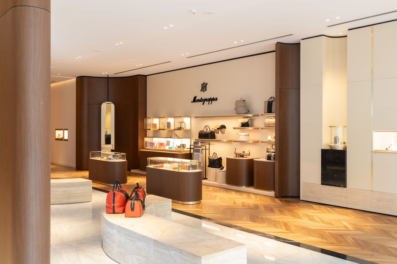 Montegrappa luxury boutique interior with handbags