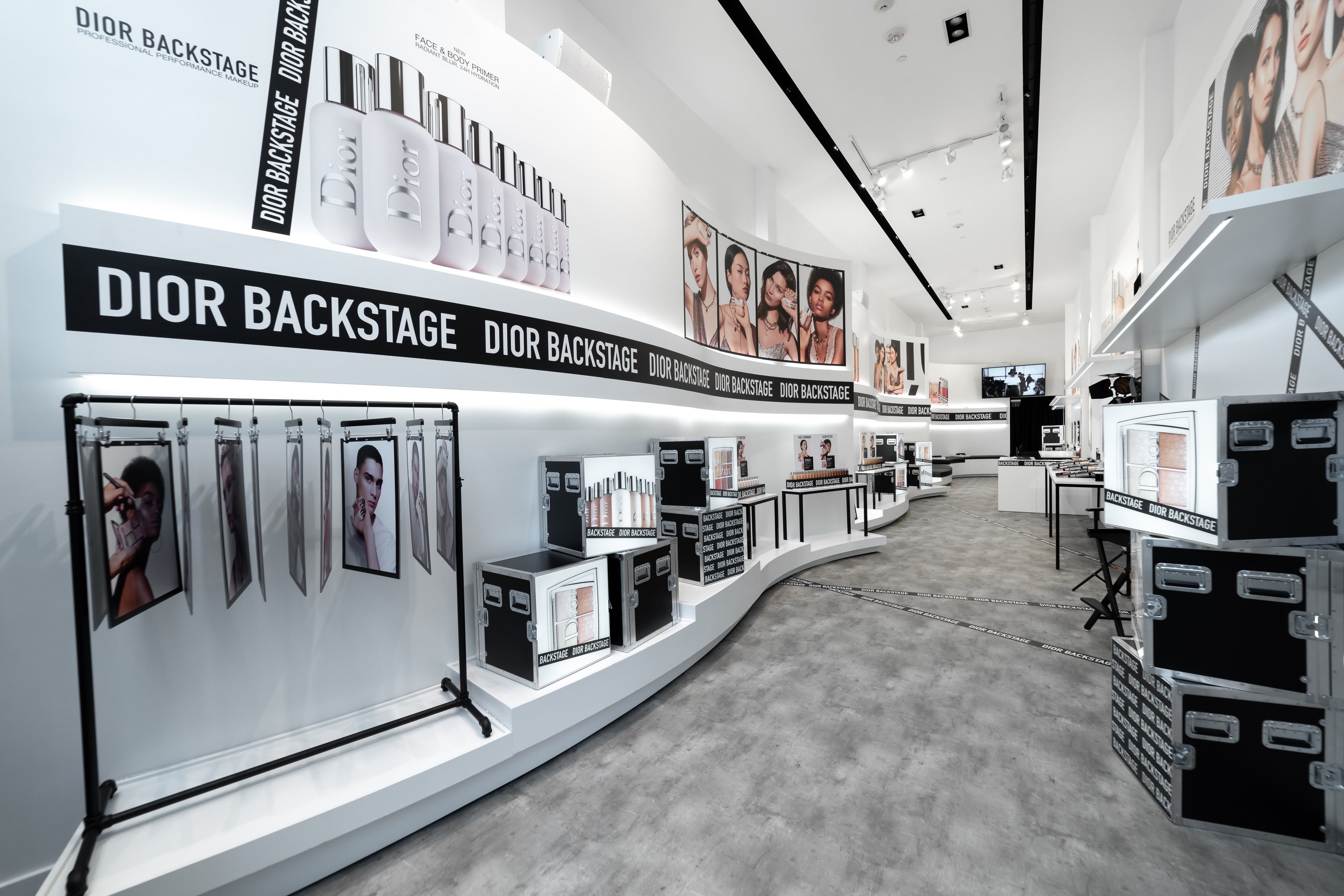 Dior backstage makeup store interior