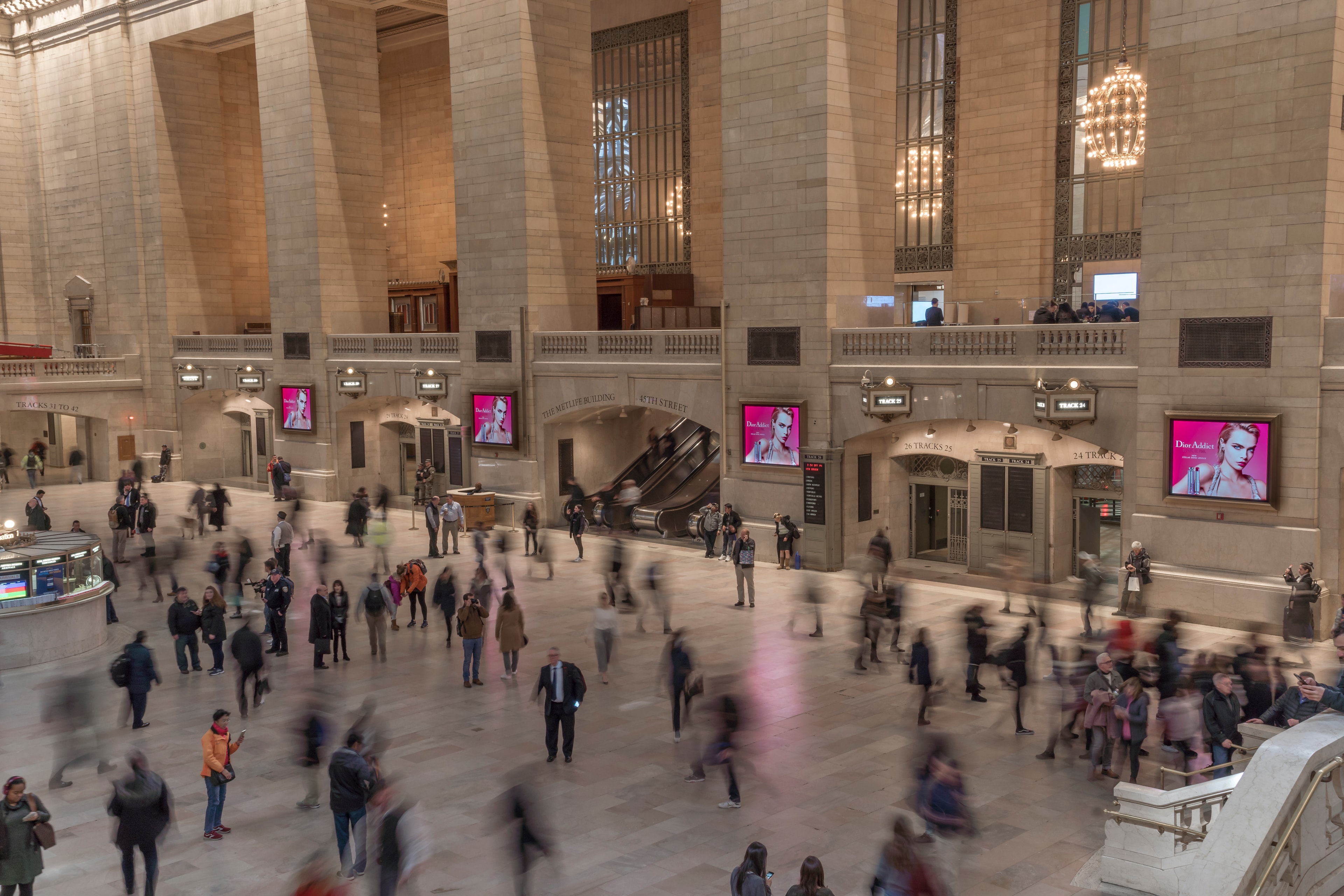 Crowded Grand Central Terminal concourse event