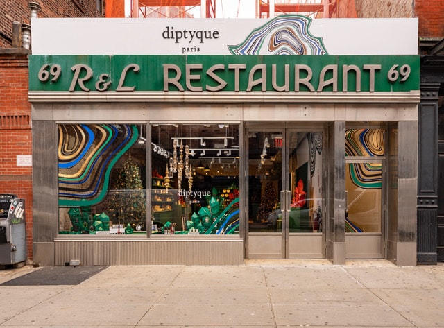 Diptyque Paris holiday pop-up storefront