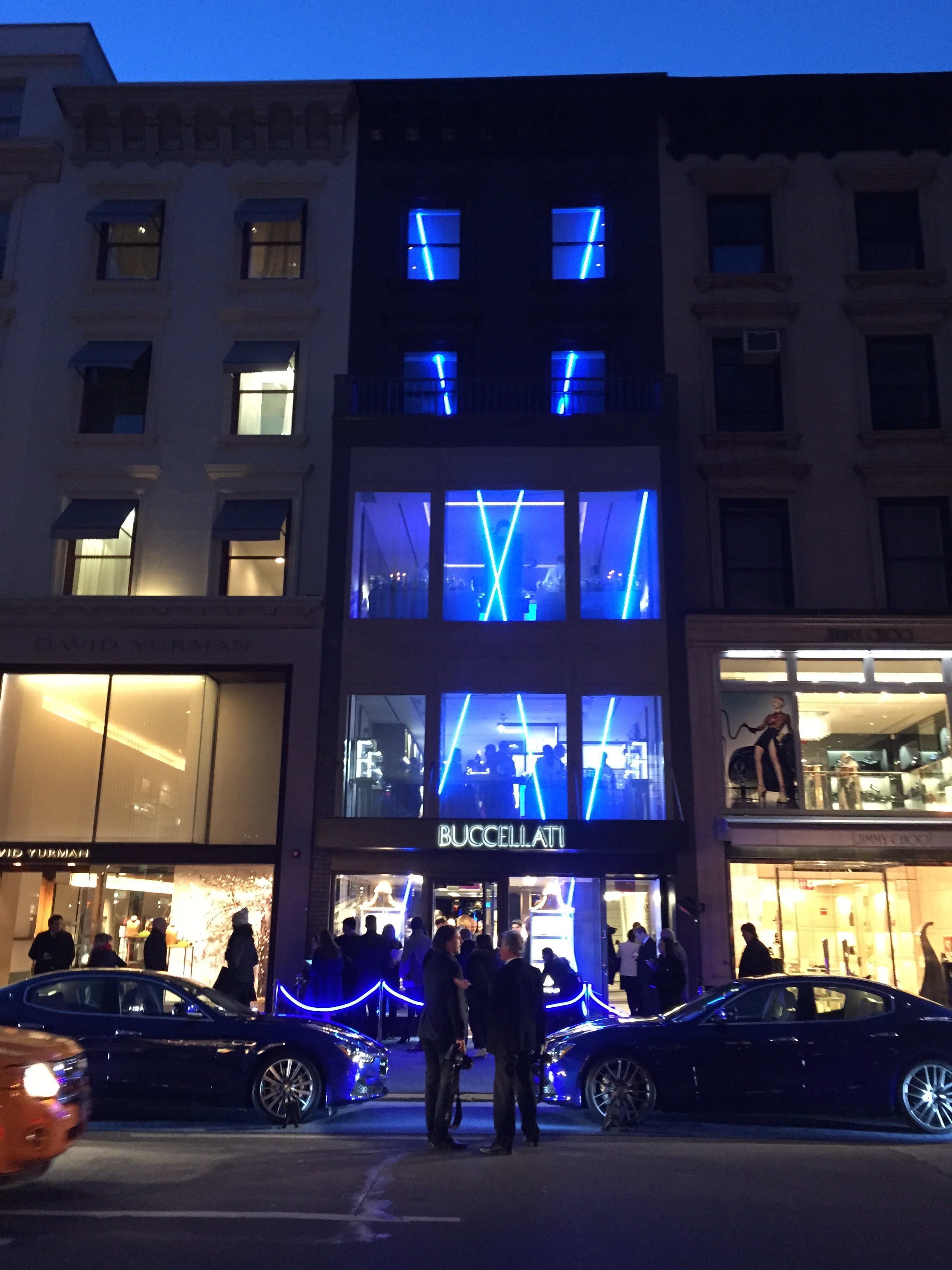 Luxury boutique event at night