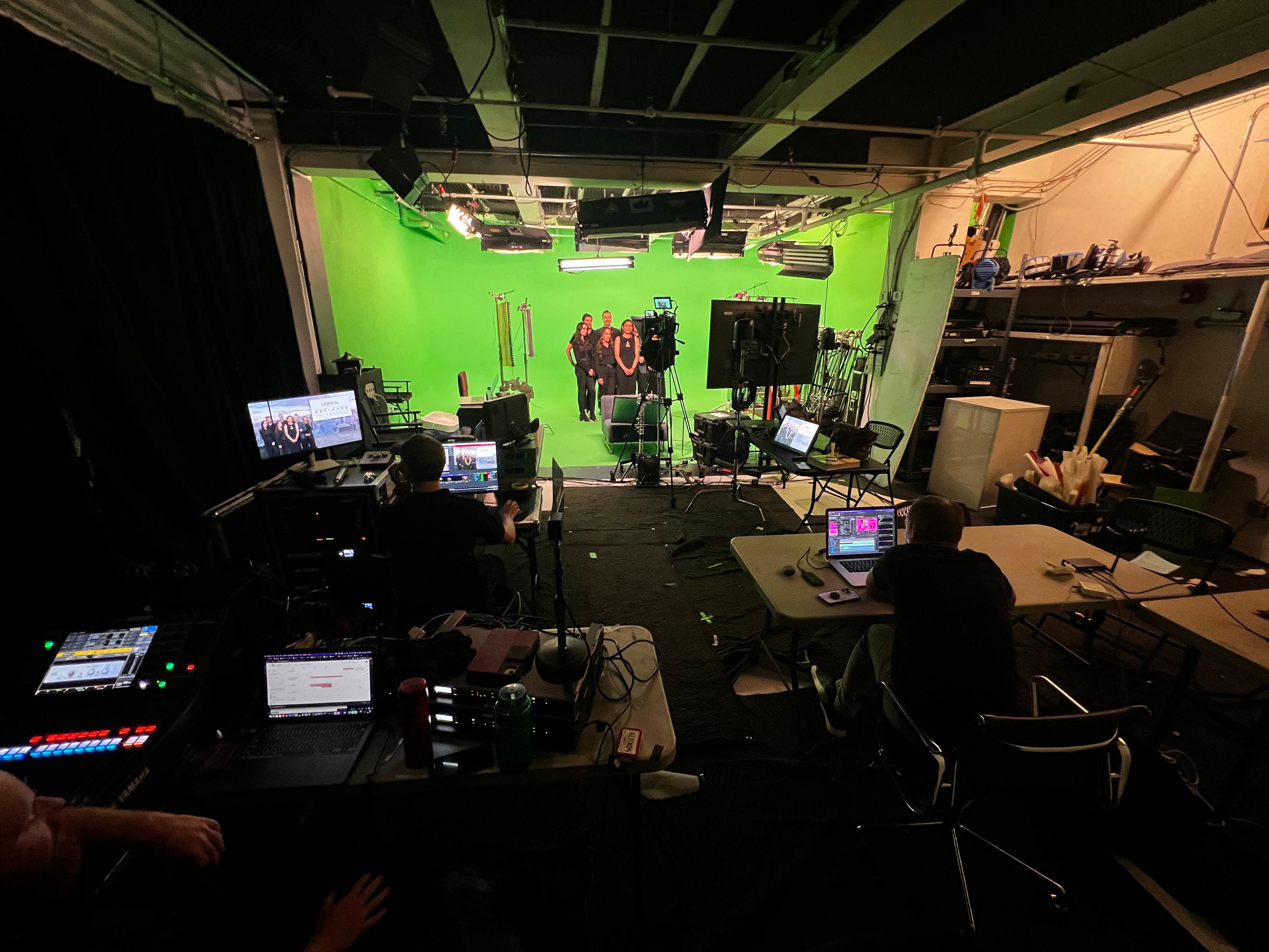 Behind-the-scenes production moment