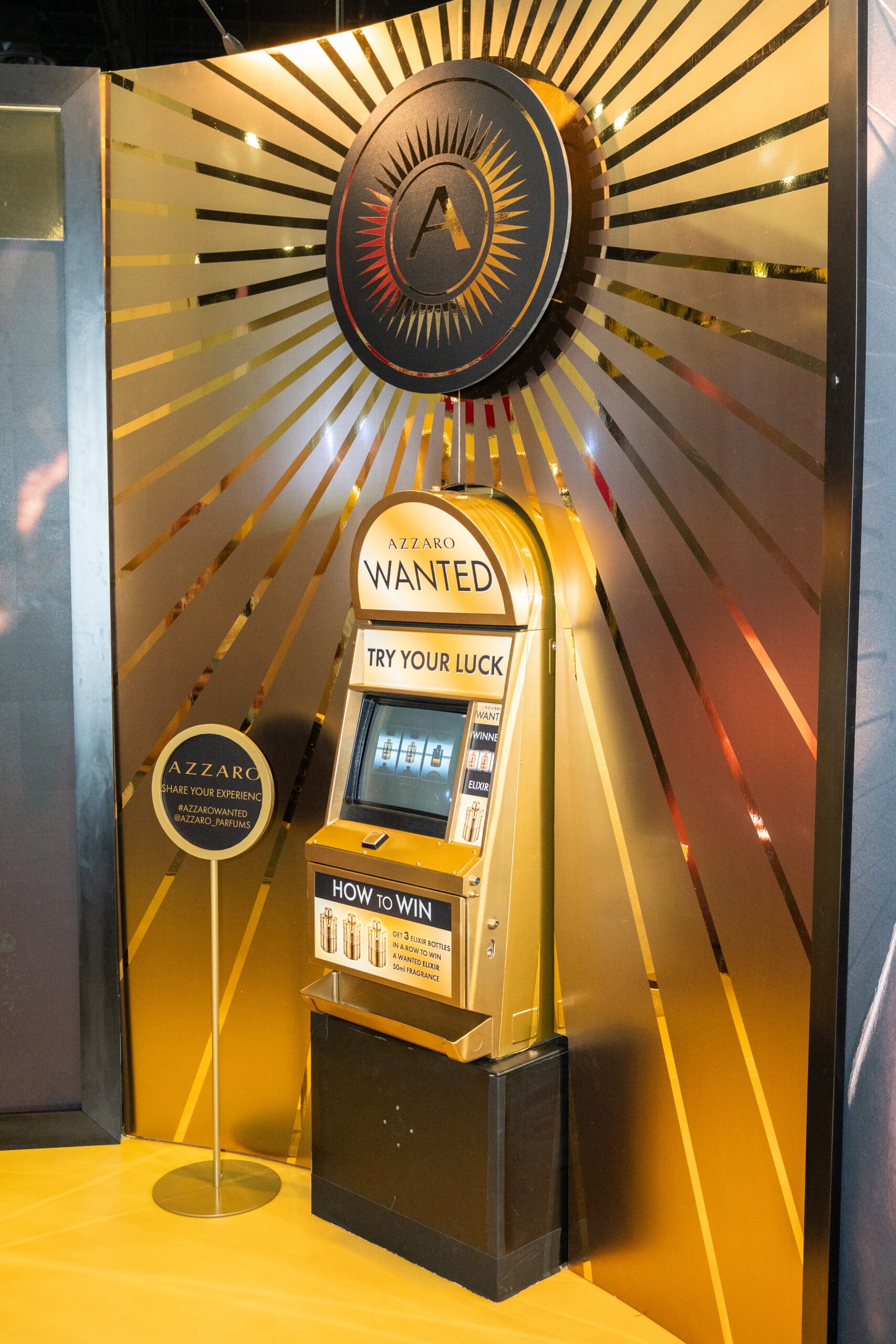 Azzaro Wanted fragrance promotional game machine