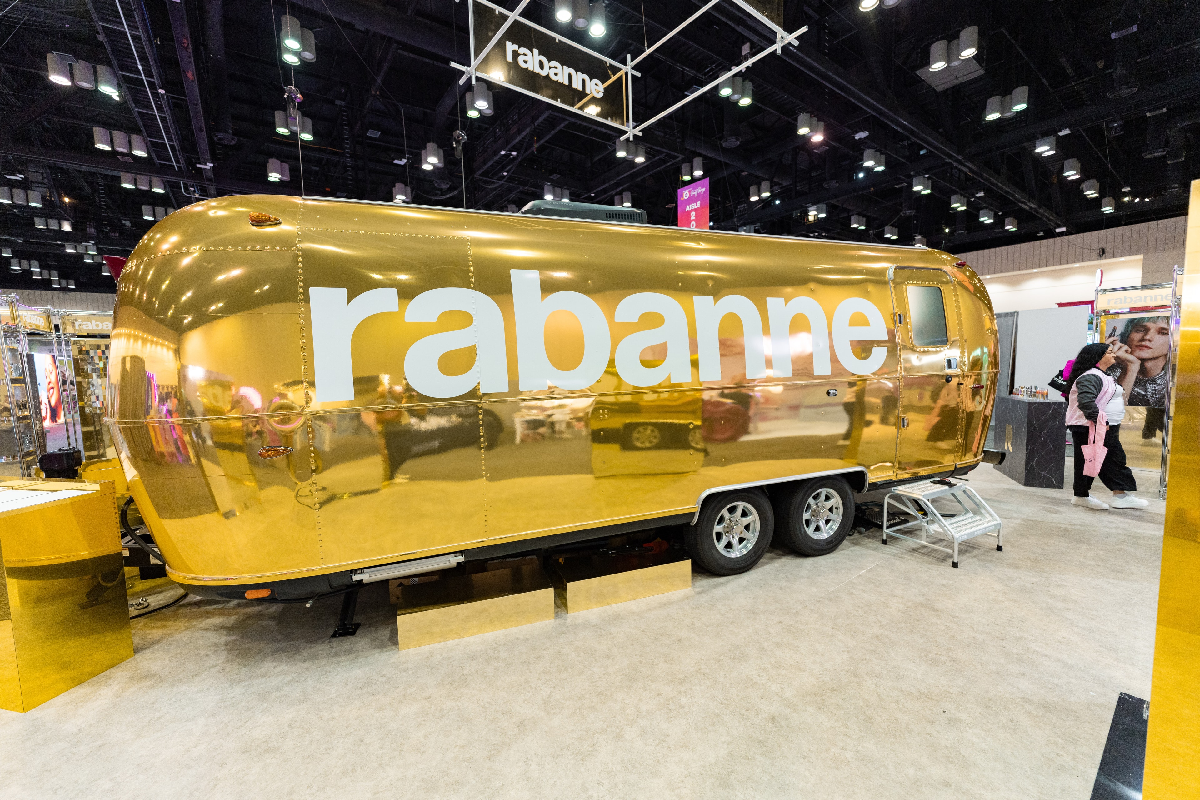 Golden Rabanne trailer at beauty expo