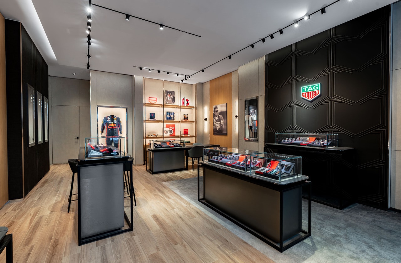 Tag Heuer luxury watch boutique interior