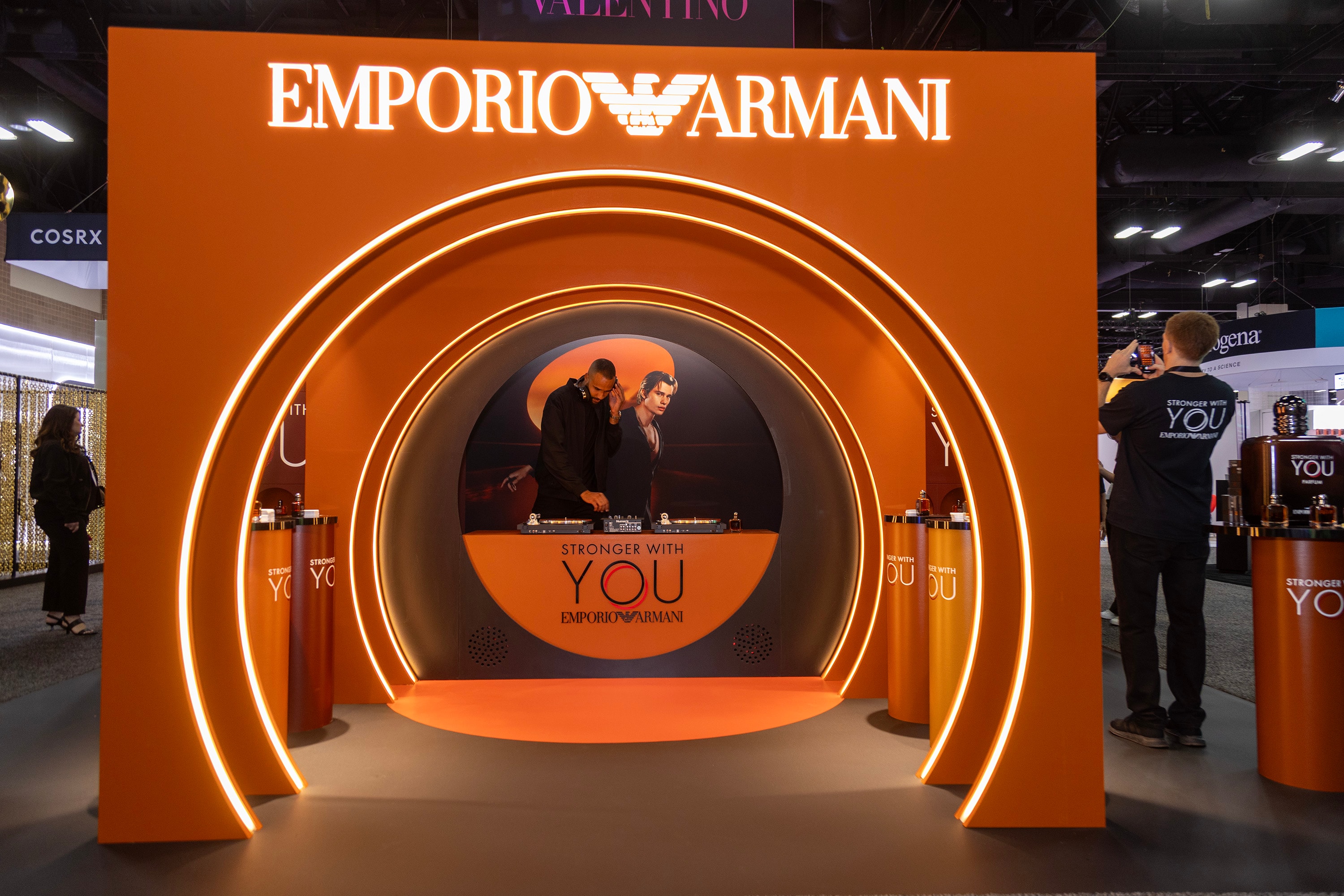 Emporio Armani Stronger With You exhibition booth